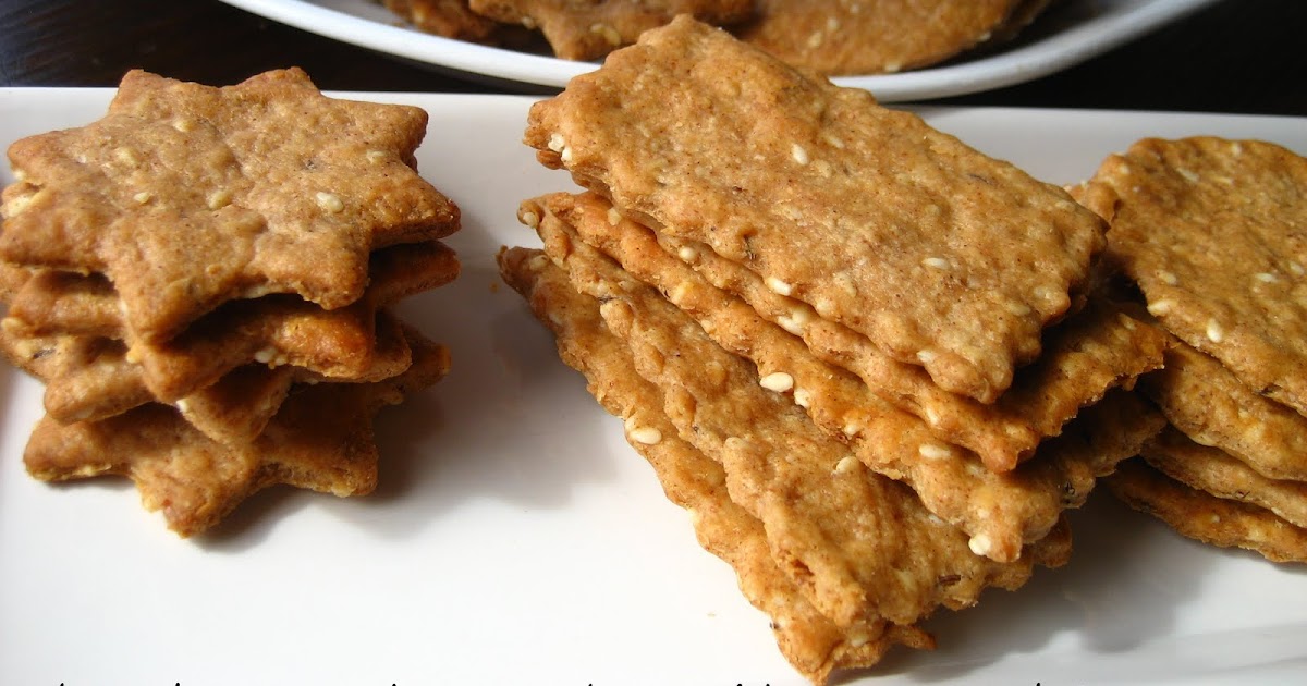 Home Cooking In Montana Almond Butter Wheat Crackers...wholesome version.