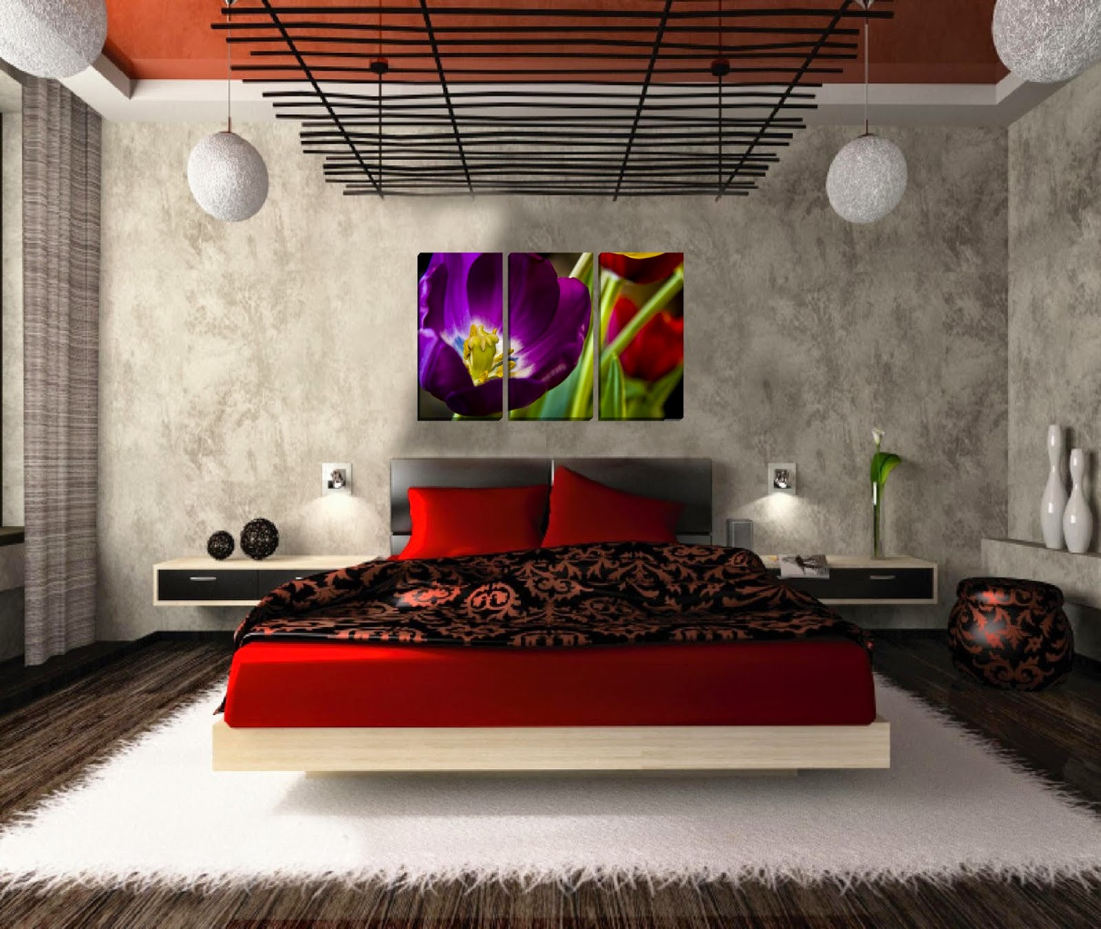 Red and Black Bedroom Decor Ideas - dashingamrit