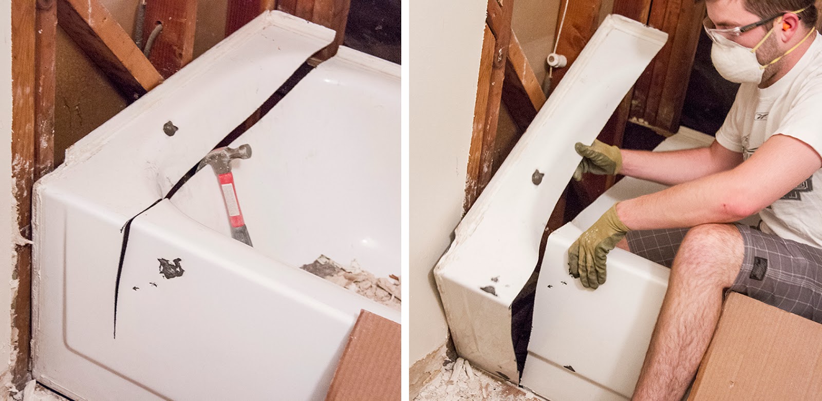 SwingNCocoa Bathroom Remodel Part 1 Smash It With a Hammer