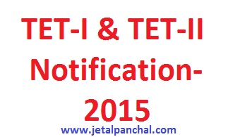 TET-I & II Notification-2015