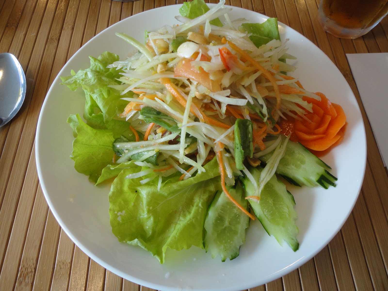 Green Papaya Green Papaya Salad Aridoi Restaurant, Okinawa Japan