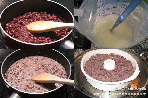 紅豆糕製作過程圖