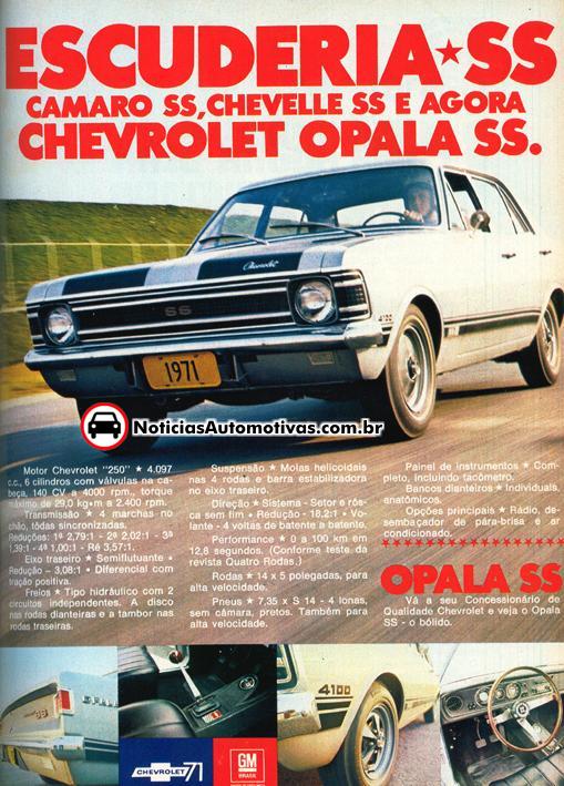 Chevrolet Opala 2500 Freios a tambor opcional a disco n o 