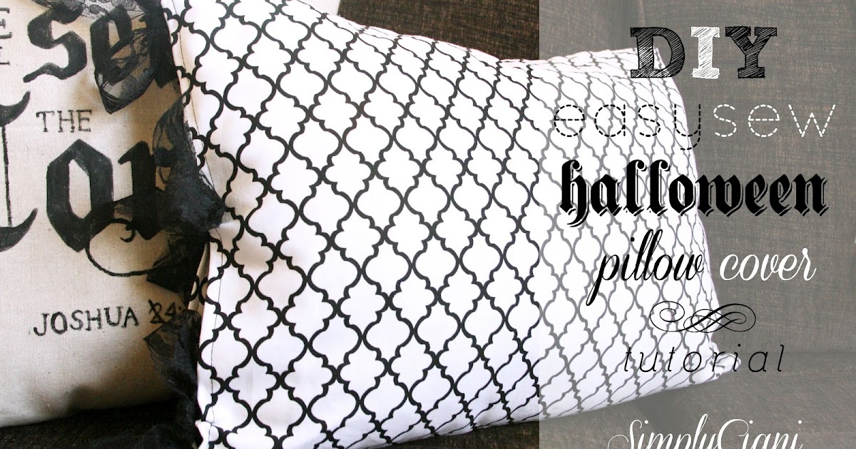 DIY Halloween Pillow Covers & a Chair Makeover Simply Ciani