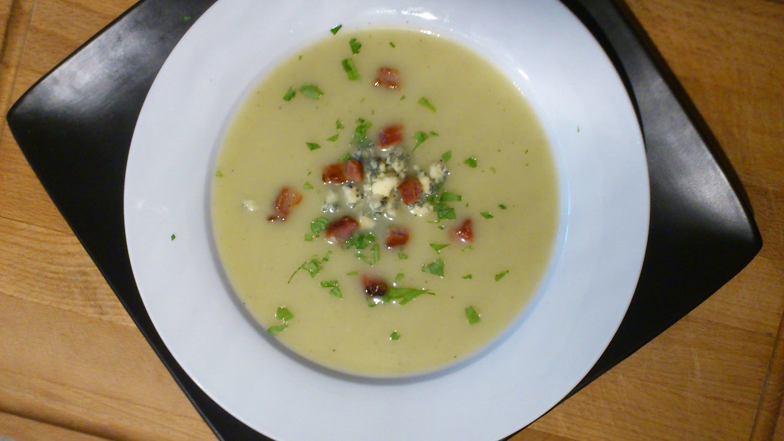 Soup Tuesday Celery Soup with Stilton and Bacon