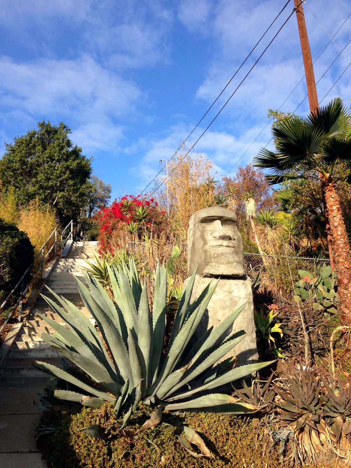 Corralitas Red Car Property Silver Lake Ave Public Staircase New