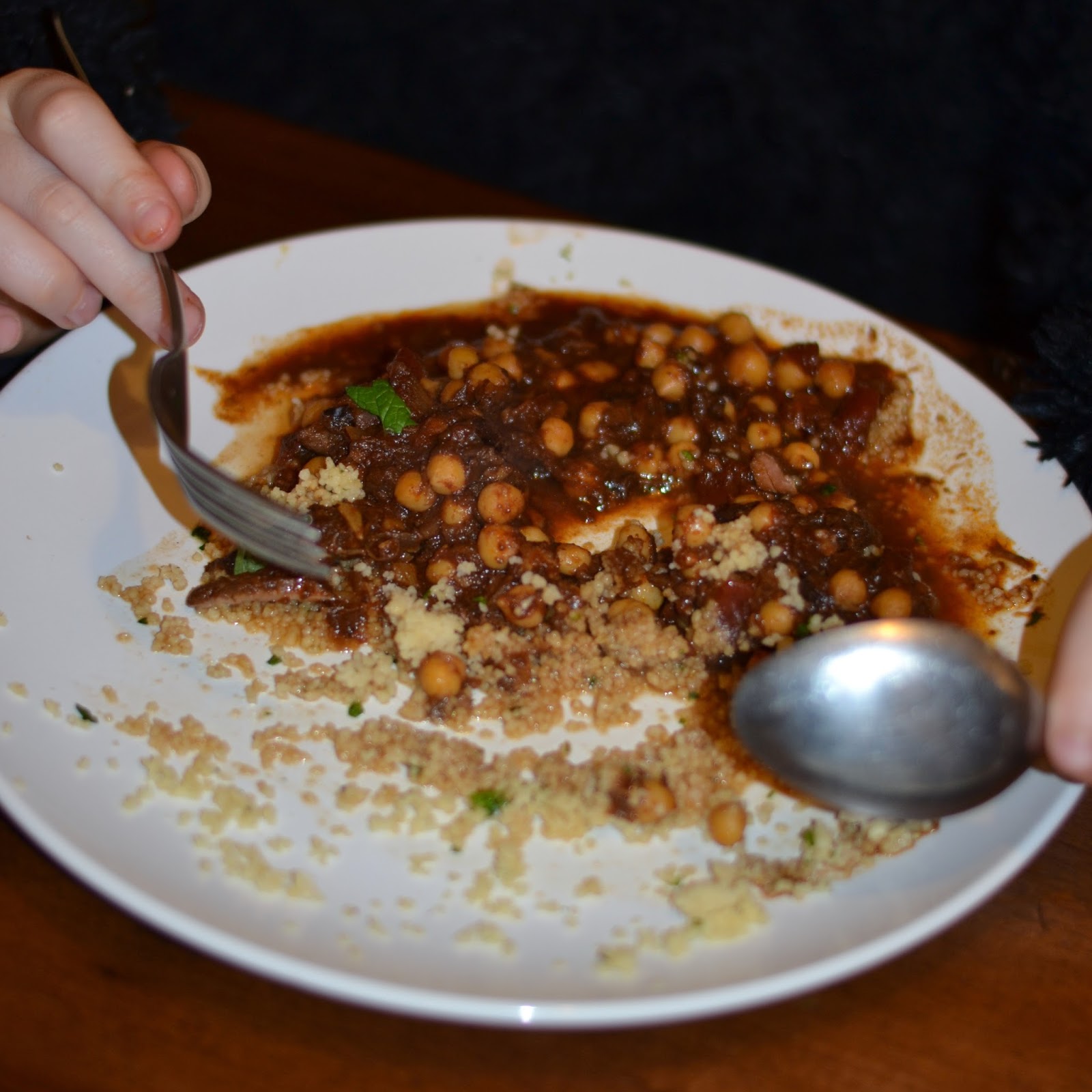 Food Urchin Goat Tagine with Chickpeas and Prunes