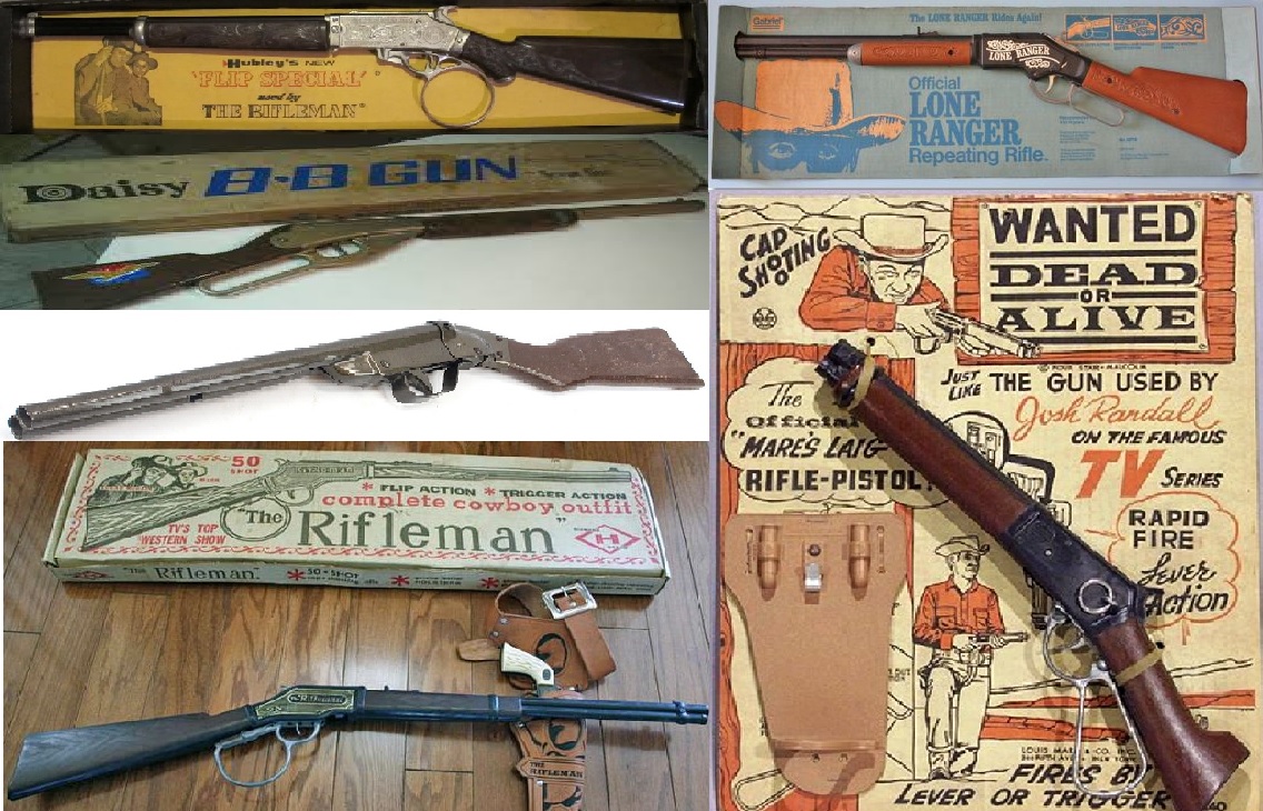 A few toy rifles from the '50s styled after TV ~