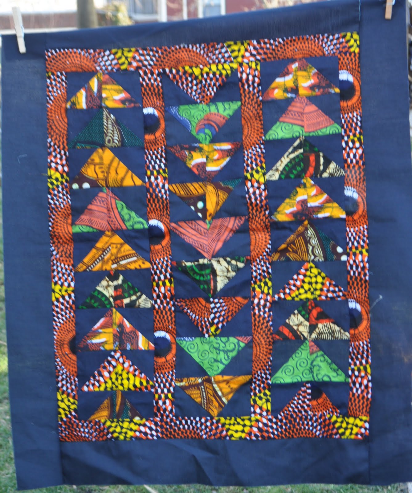 in watermelon sugar Quilts with African fabric