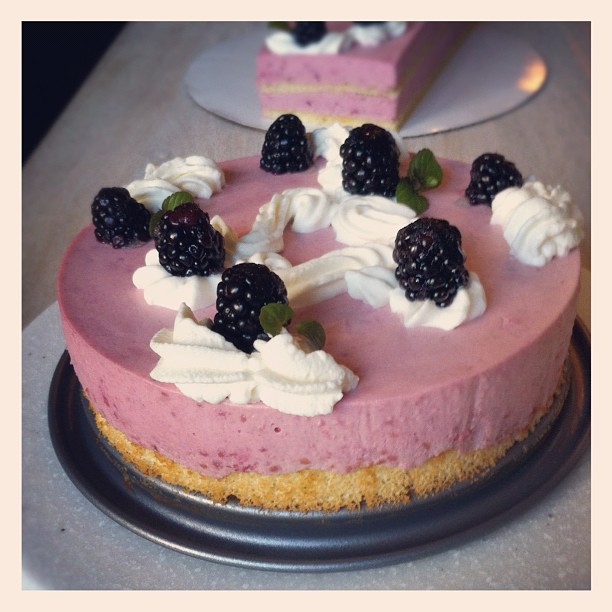 Cake it Easy! Raspberry and Blackberry Yogurt Mousse Cake