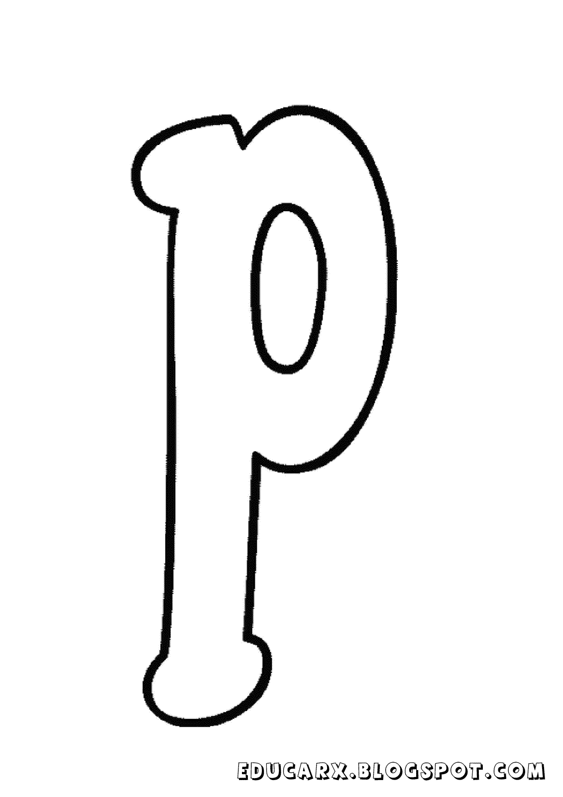Molde da letra minuscula p