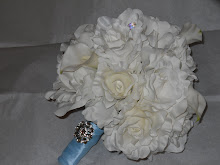 White Rose and Calla Lily Bouqet with bling