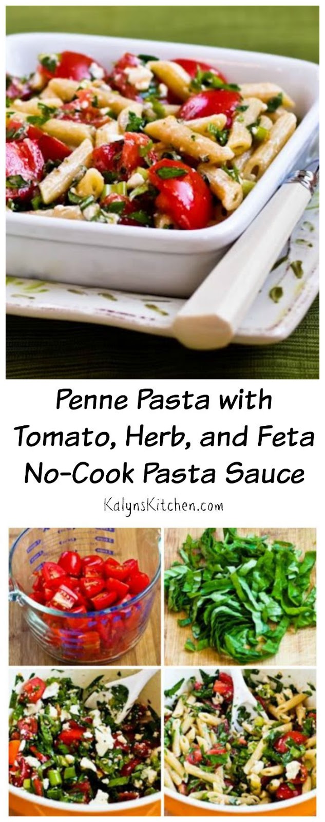 Kalyn's Kitchen®: Recipe for Penne Pasta with Tomato, Herb ...
