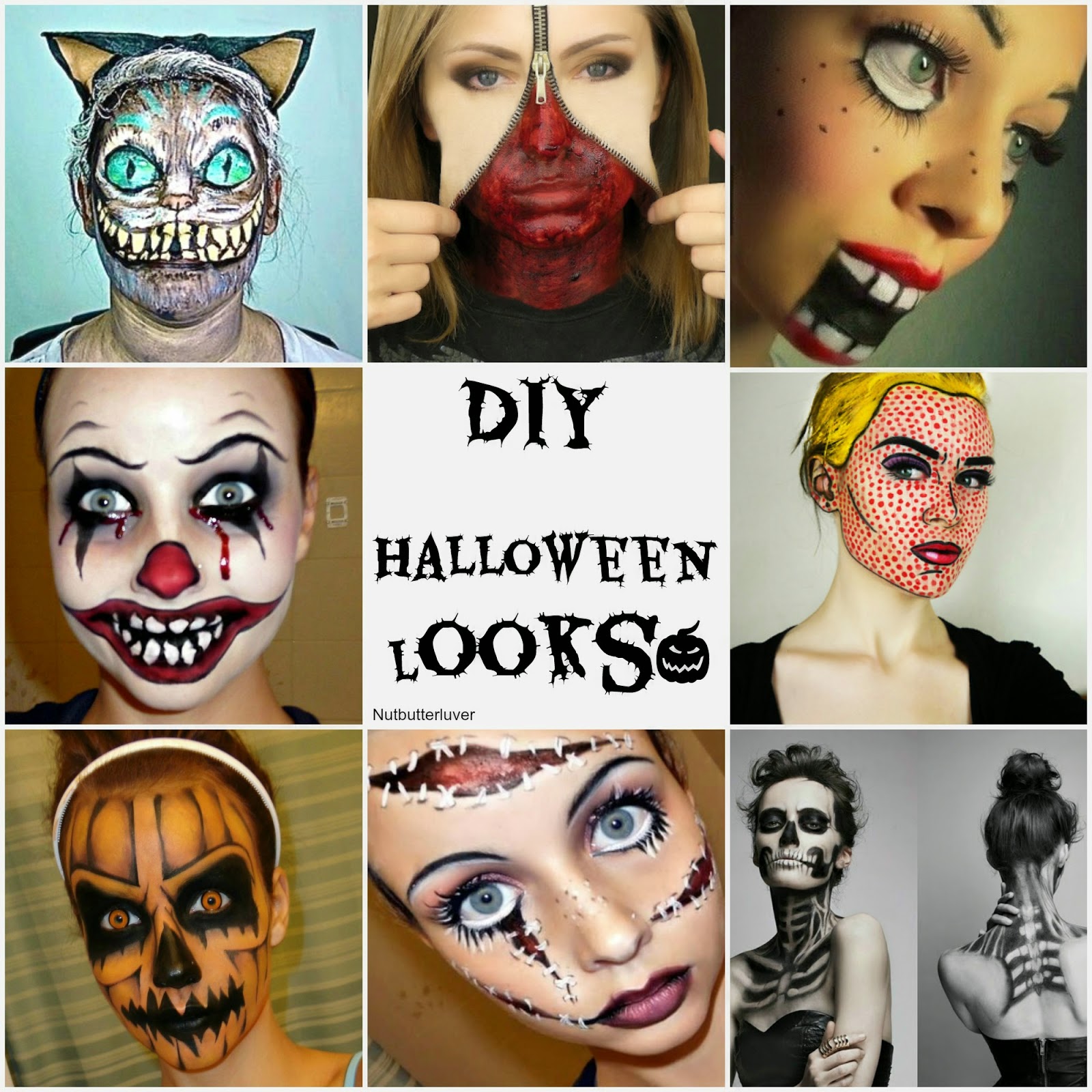 DIY Creepy Halloween Makeup Looks NutButterLuver