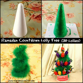 Ramadan Lolly Tree 30 days of Ramadan Crafts Tutorial