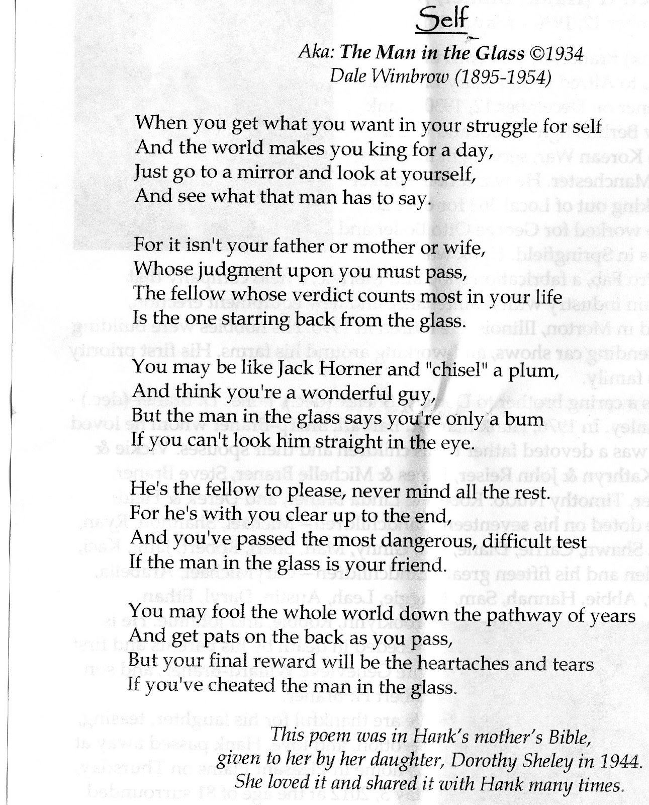 The Man in the Glass 1934 Dale Wimbrow MAKING PROGRESS