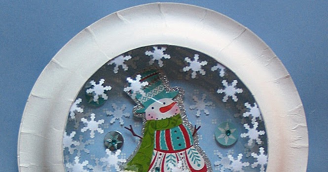 Craft a Christmas Paper Plate Snow Globe | Belznickle Blogspot : Craft
