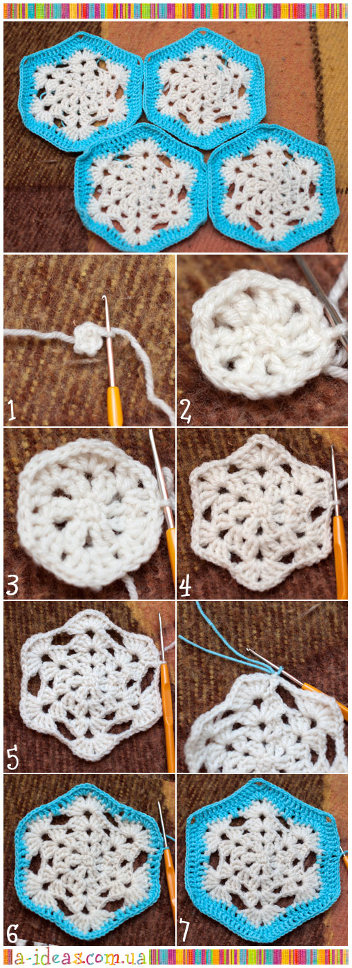 Handmade ideas: Pattern for snowflake