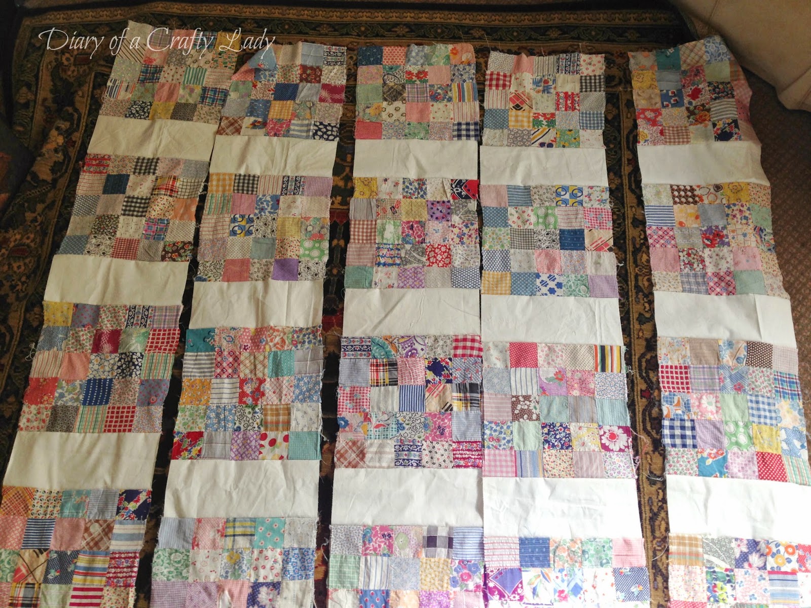 Diary of a Crafty Lady Antique Quilt Top Now a Finished Quilt!