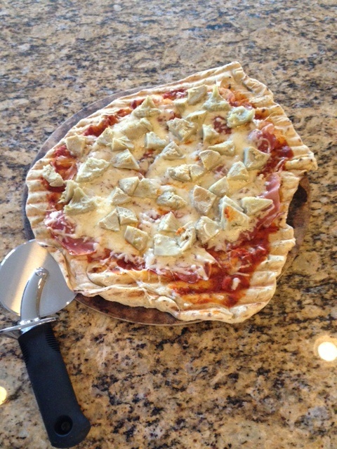 Homemade pizza on the BBQ