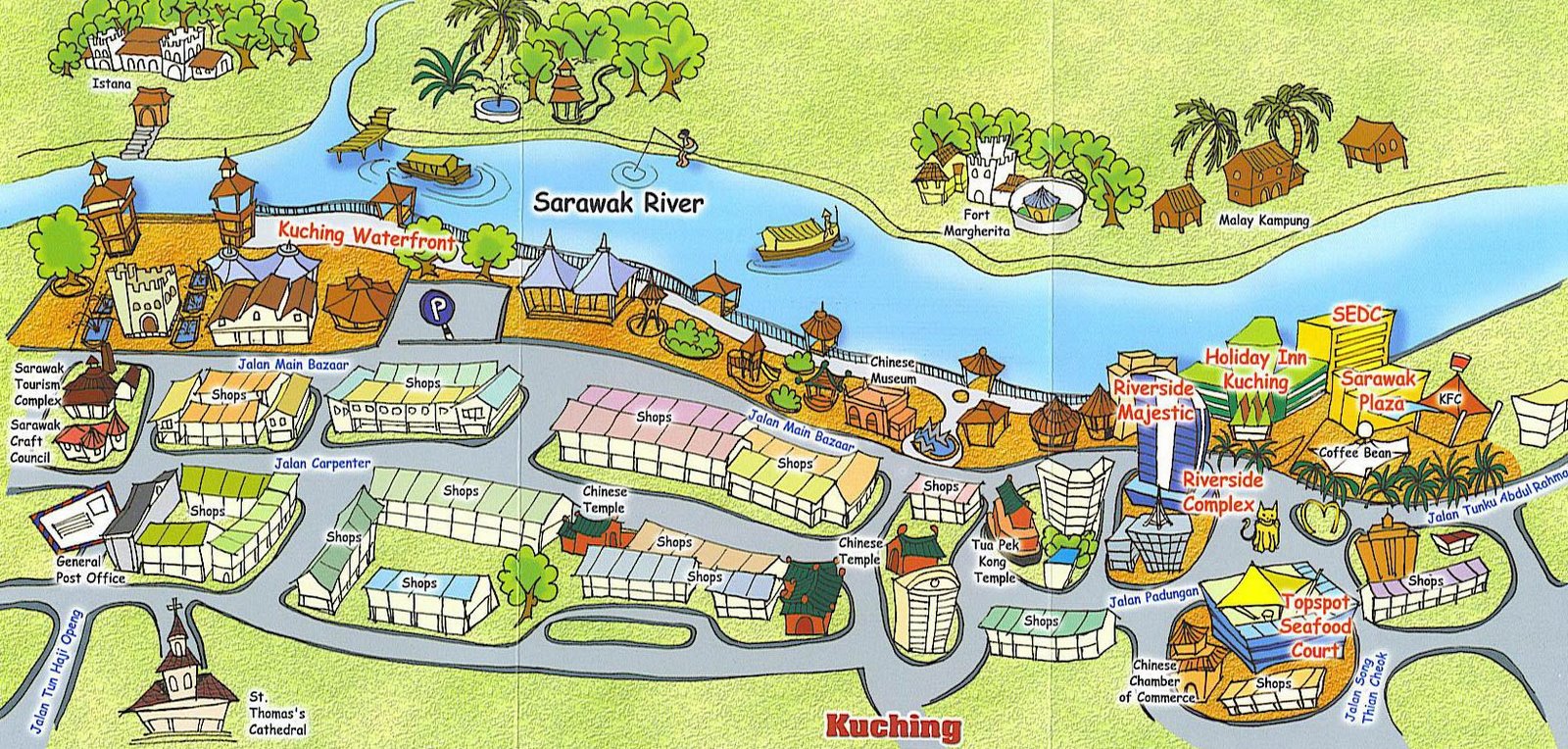 Cats City Hornbill Land: KUCHING WATERFRONT HISTORY AND ATTRACTIONS