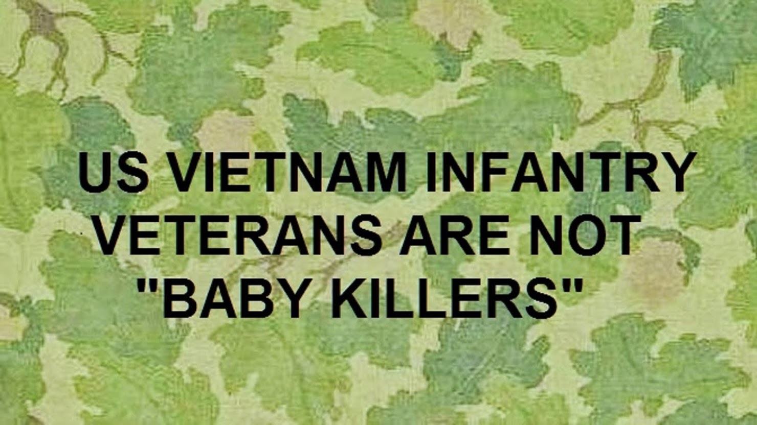 US VIETNAM INFANTRY VETERANS ARE NOT "BABY KILLERS."