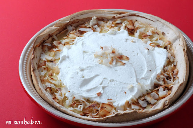 This Coconut Cream Meringue Pie is a great dessert to eat after Christmas dinner! Share it with your family and they'll definitely love it!