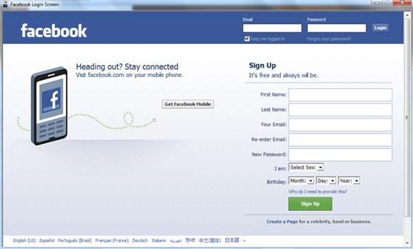 facebook login service facebook login service