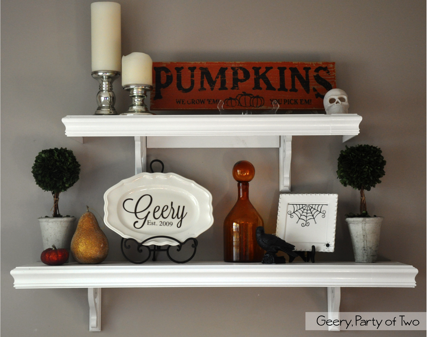 geery, party of two: dining room shelves & decorating for halloween geery, party of two: dining room shelves & decorating for halloween