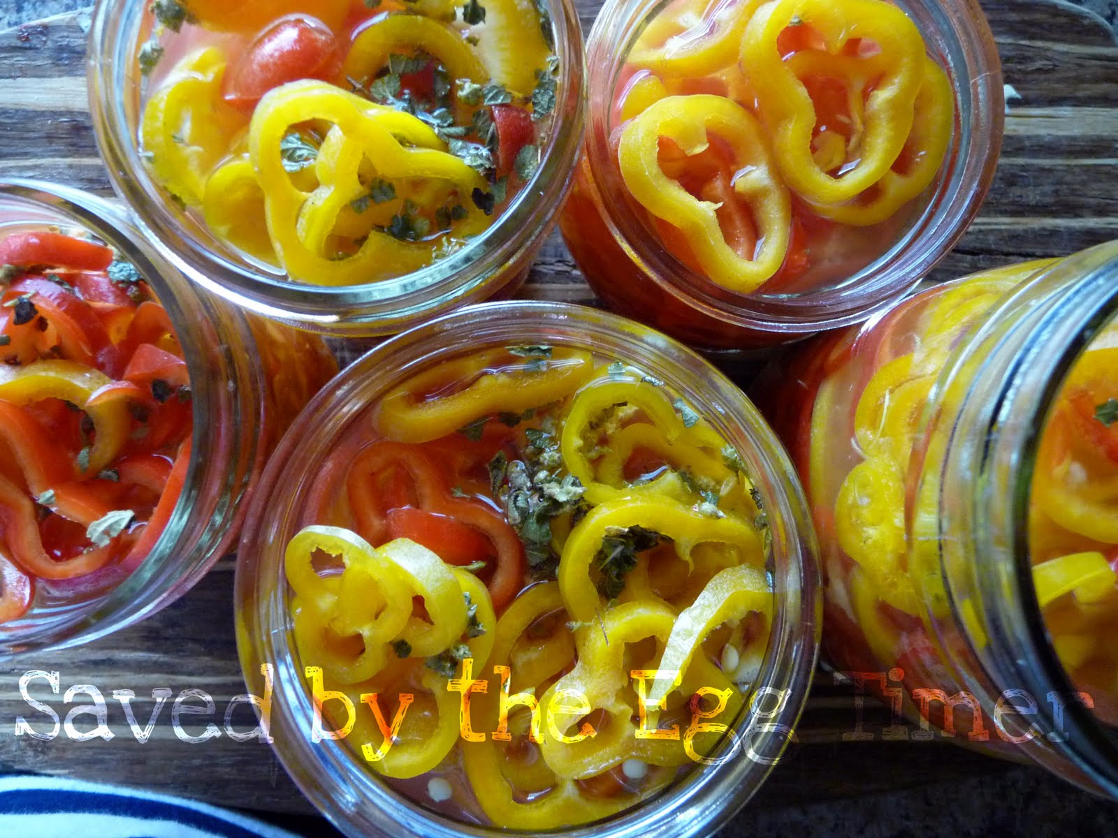Saved by the Egg Timer Sweet Vinegar Peppers