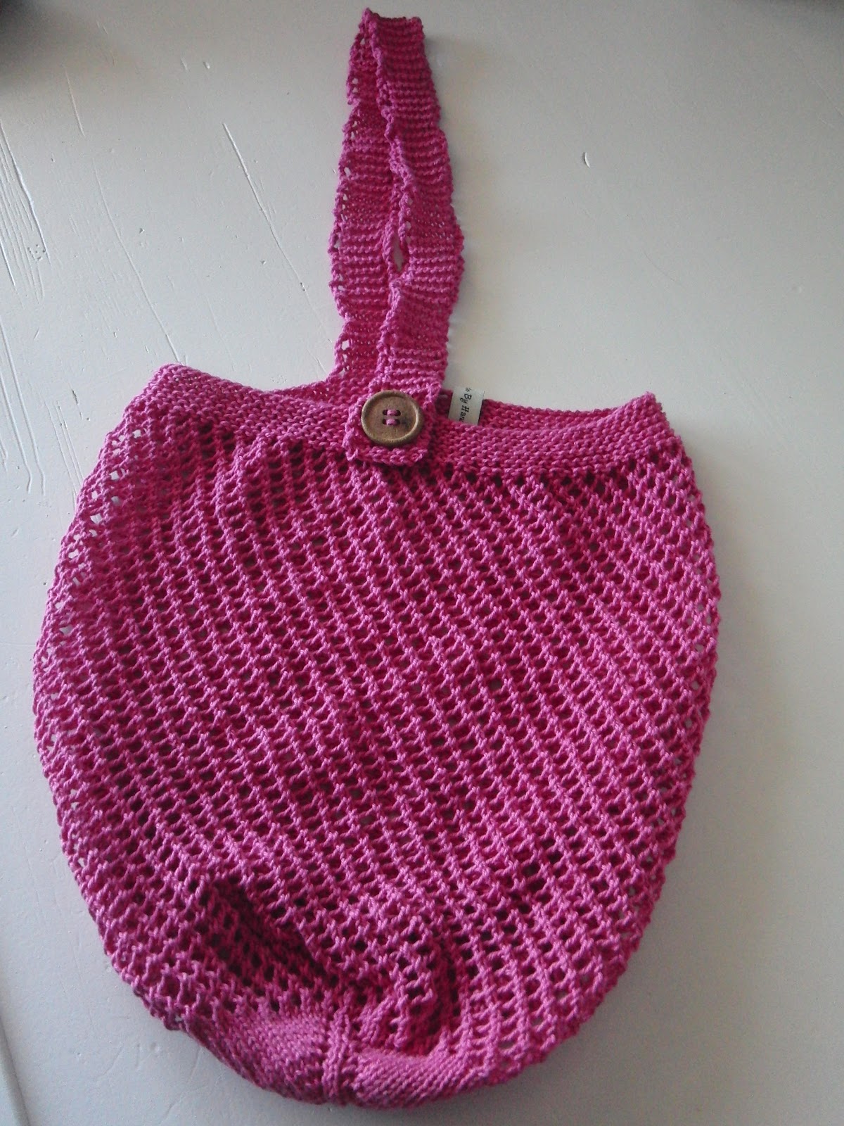 Gjennomført Strikket Handlenett Oppskrift