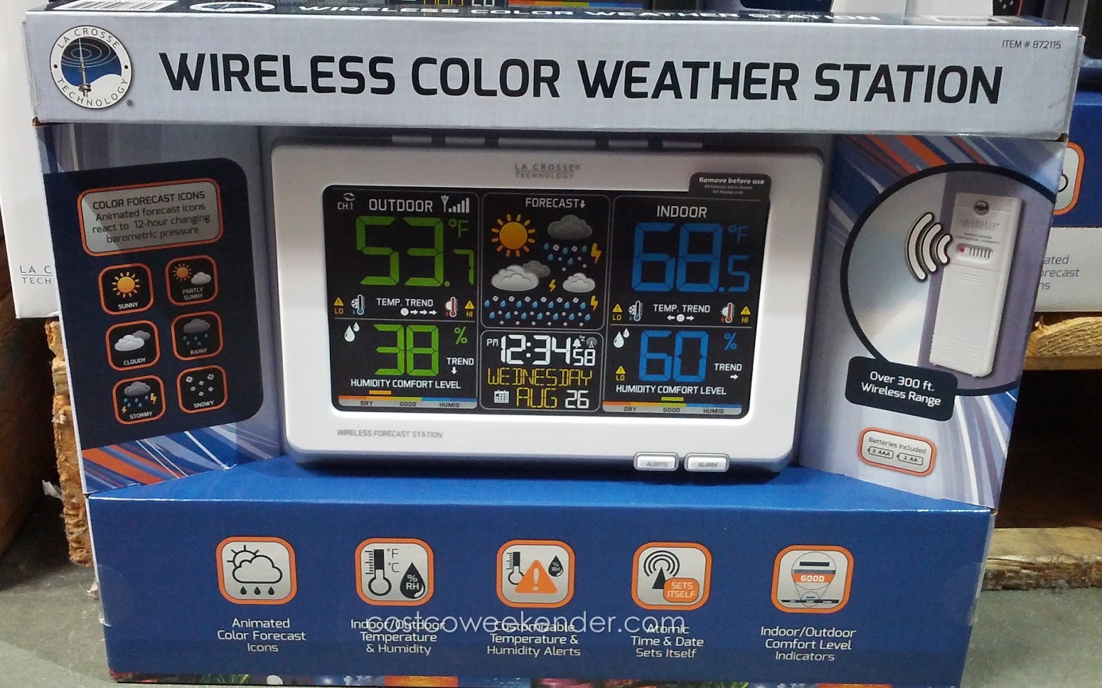 La Crosse Wireless Color Weather Station Costco Weekender