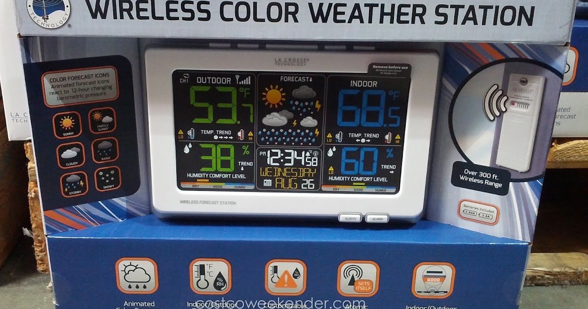 La Crosse Wireless Color Weather Station Costco Weekender