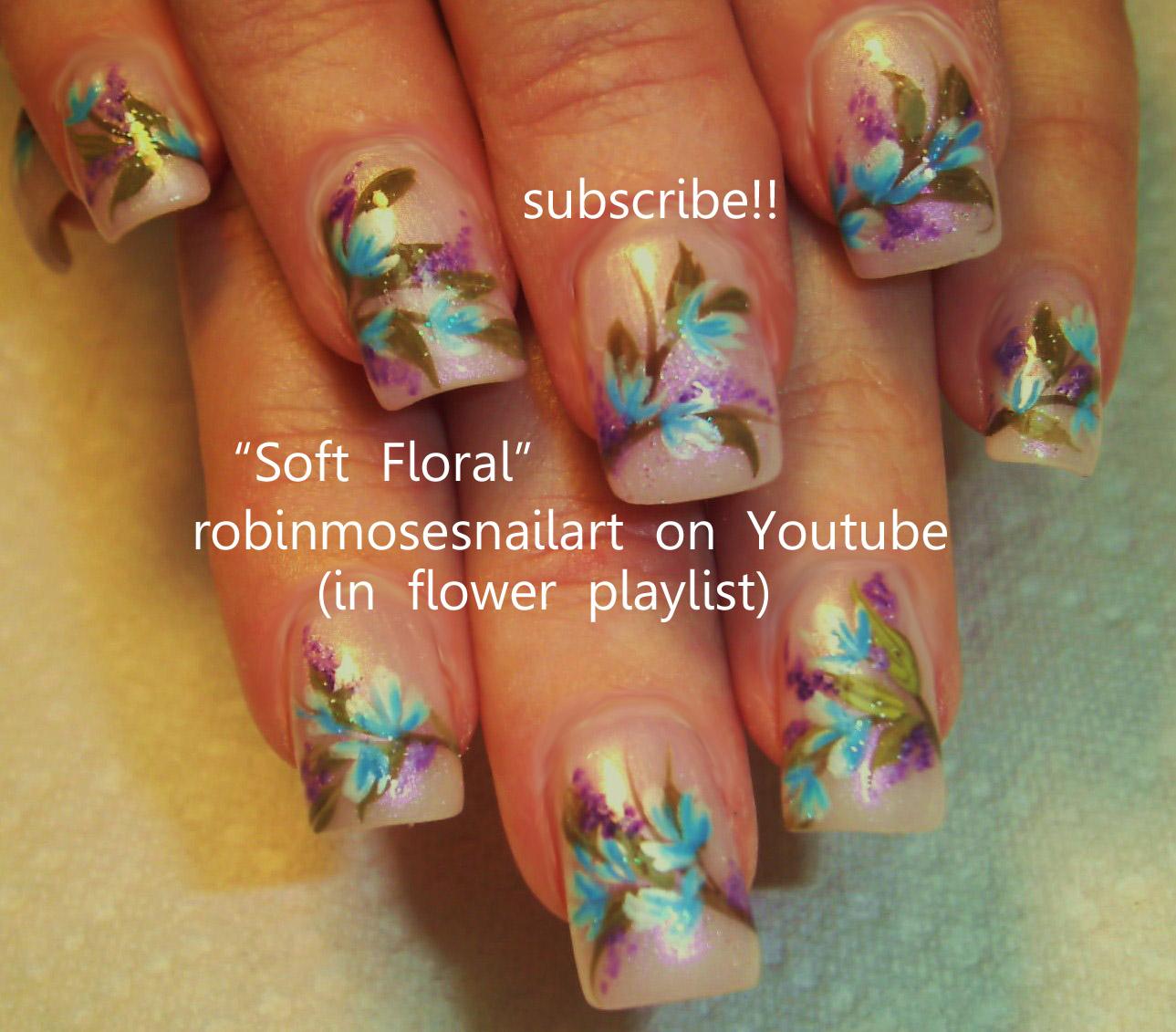 soft flower nail art lavender teal thanksgiving nail art turkey with ...