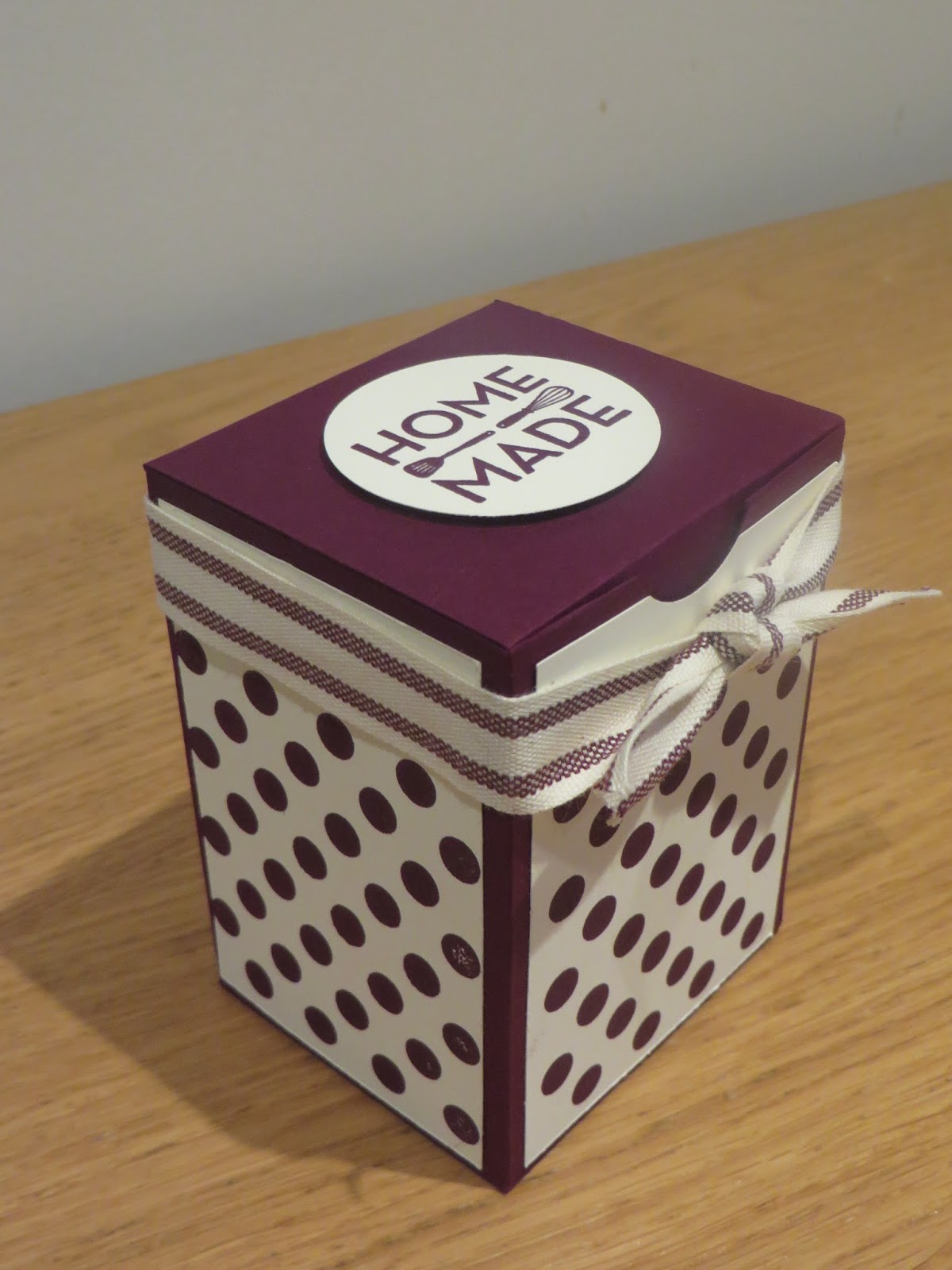 CraftyCarolineCreates Jam Jar Gift Box Tutorial, handmade box for