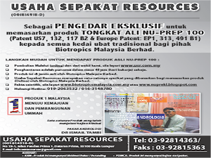 TERBAIK,SELAMAT,BERKESAN DAN BERKUALITI SEALIRAN WHO,NU-PREP 100 USAHA SEPAKAT RESOURCES