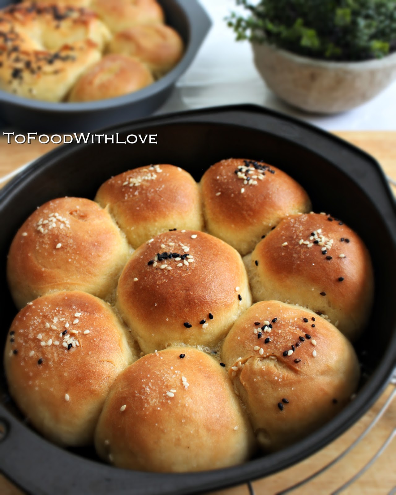 To Food with Love Golden PullApart Butter Buns