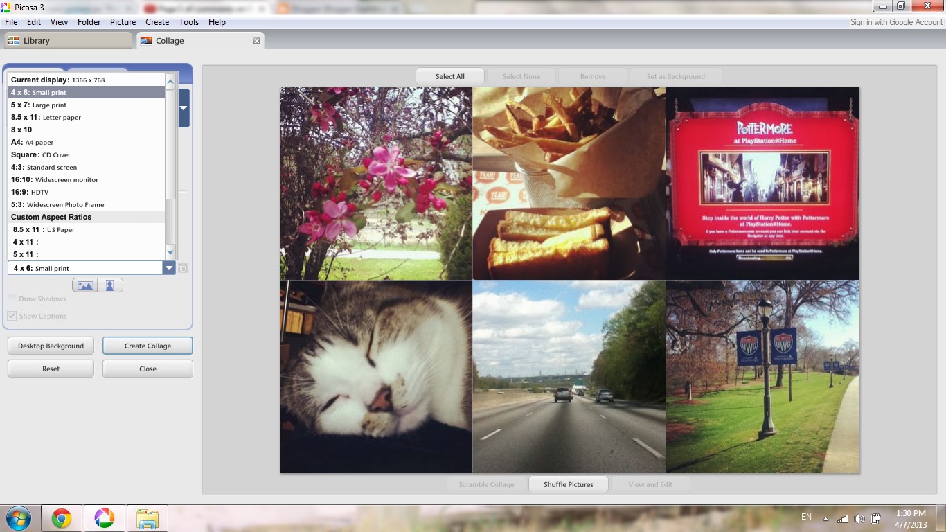 Memories & Melodies how to print multiple photos on 1 4x6 sheet using