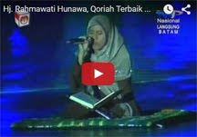 Qoriah Terbaik 1 MTQ Nasional yang ke-24( Hj. Rahmawati Hunawa )