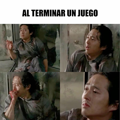 Reacción cuando terminamos un juego