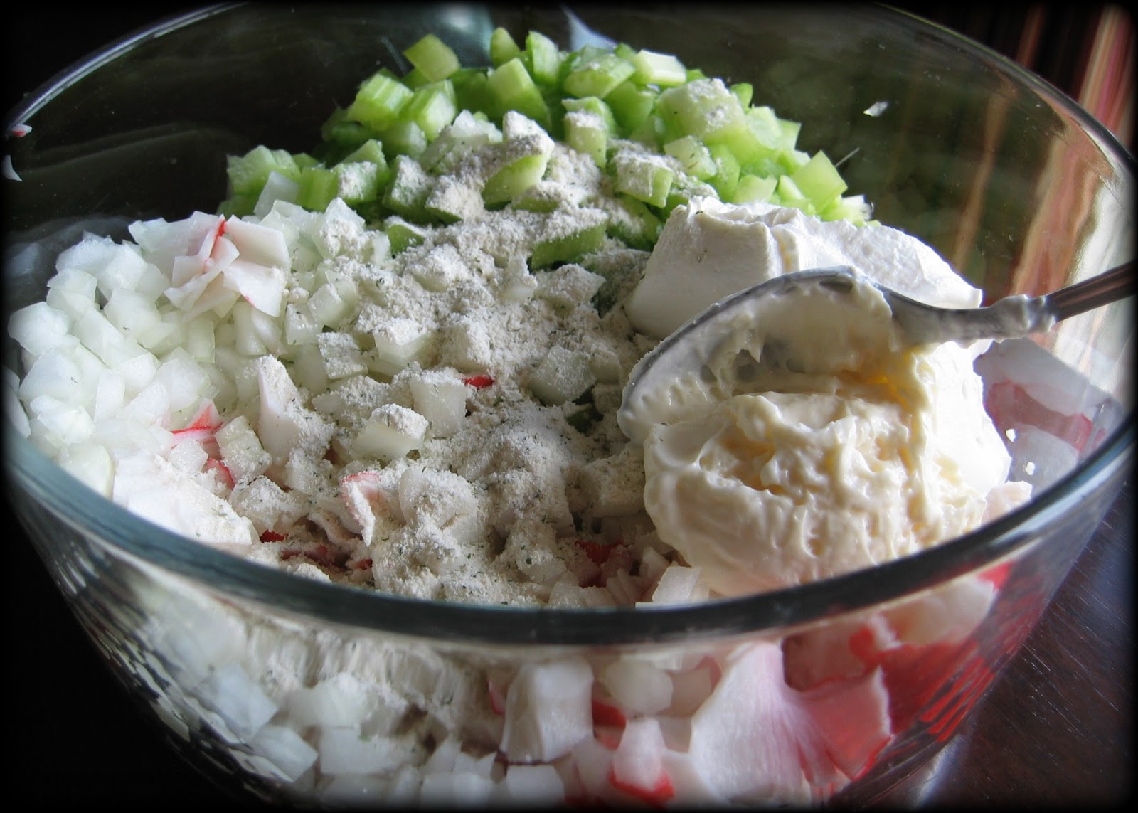 Pink Cookies with Sprinkles Crab Salad... so yummy for summer!