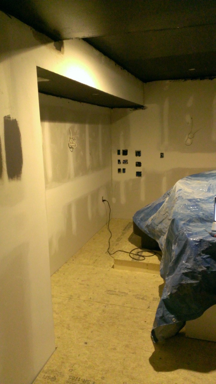 How To Finish A Basement And Home Theatre Black Paint Home