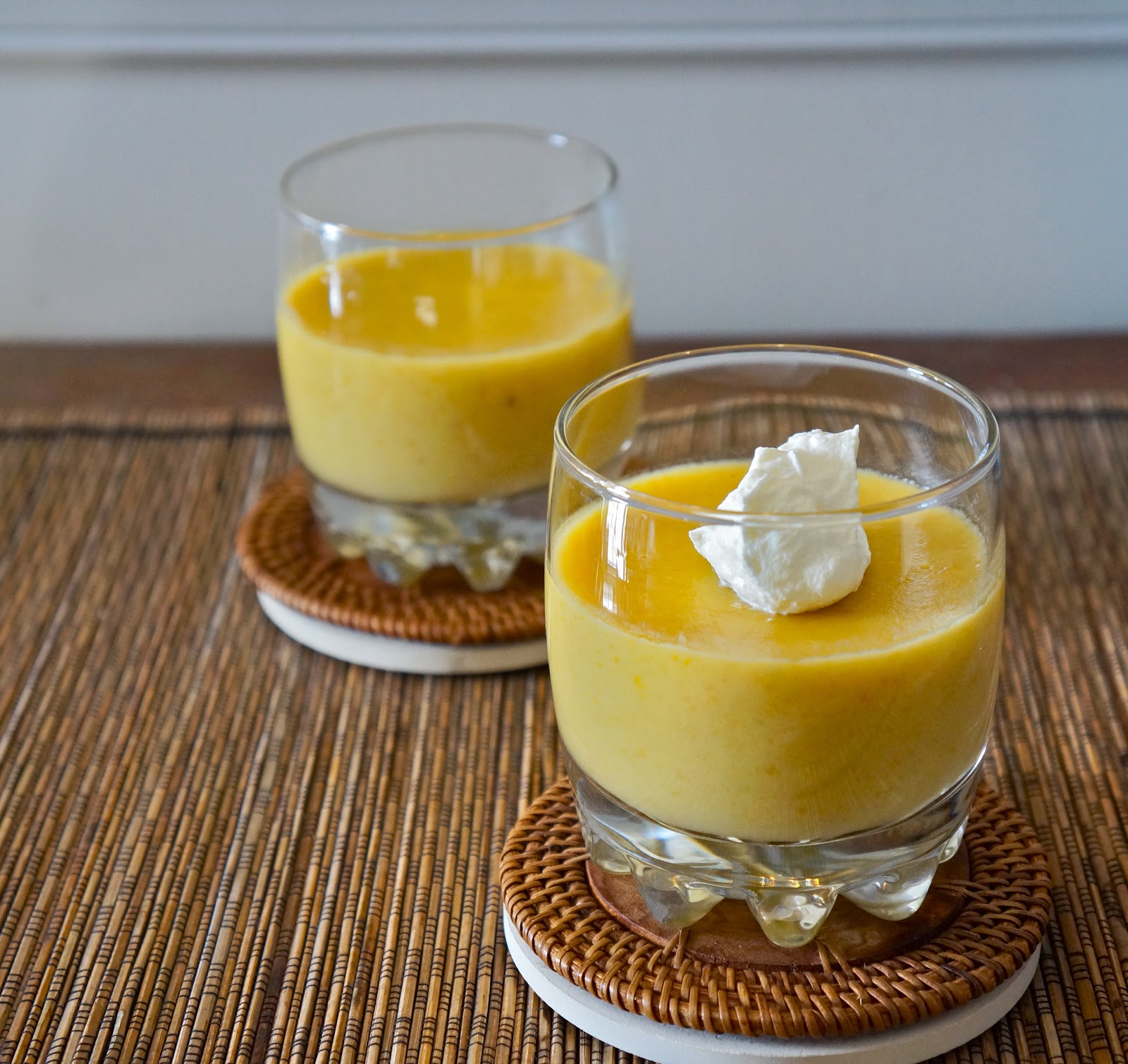 Mango coconut pudding