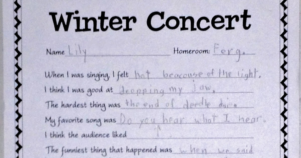 Make Music Rock! Winter Concert Reflection