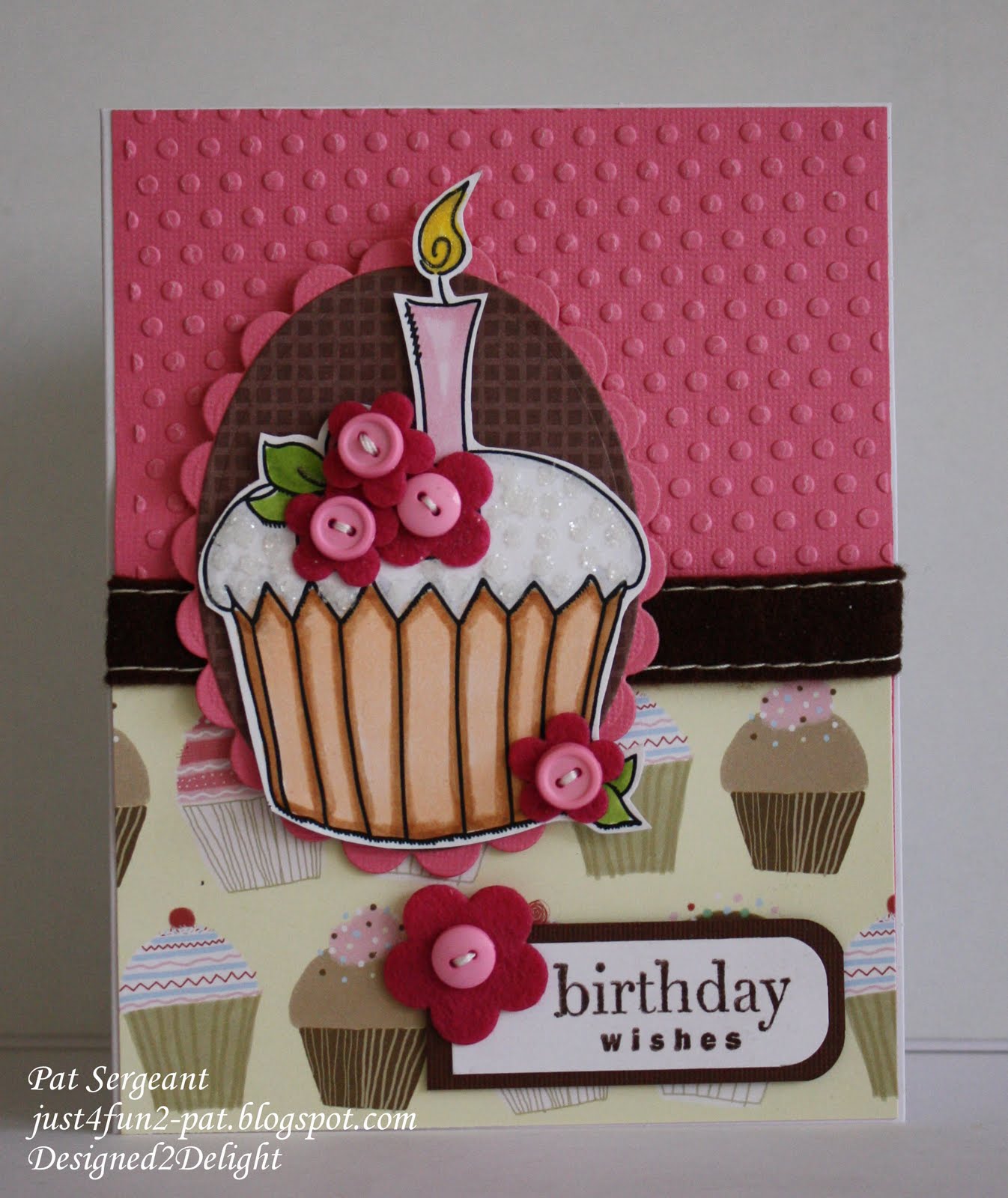 Just4Fun2 Cupcake & Roses Birthday Wishes