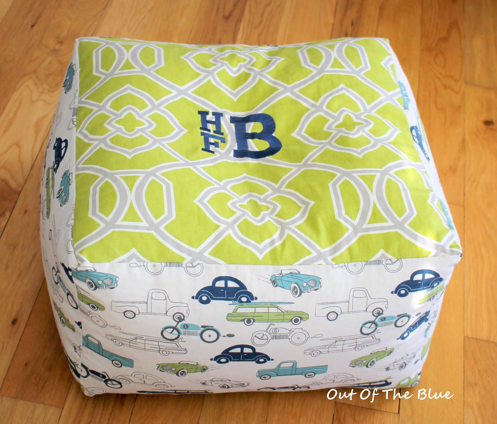 Out Of The Blue Bean Bag Cubes a story and a tutorial