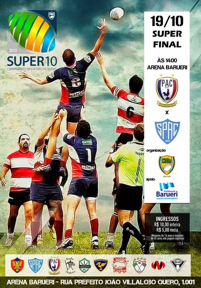 Neste sábado,19, Arena Barueri sedia final Brasileiro de Rugby