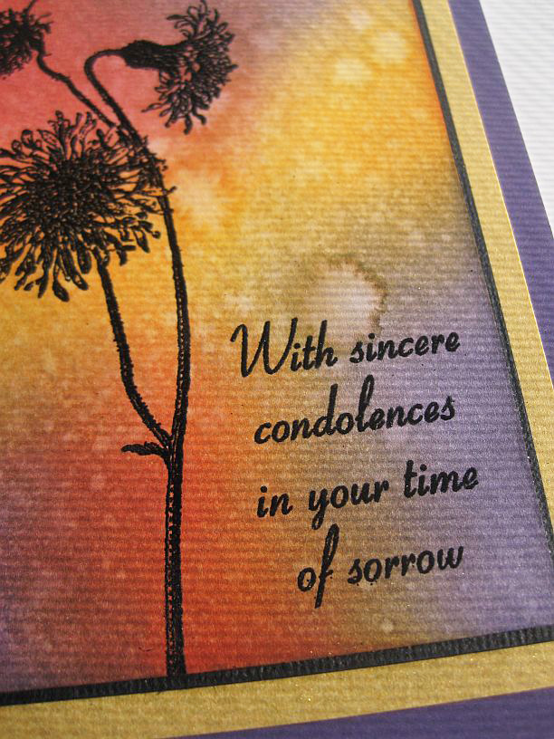Laura's Stamp Art Journal Sympathy Card