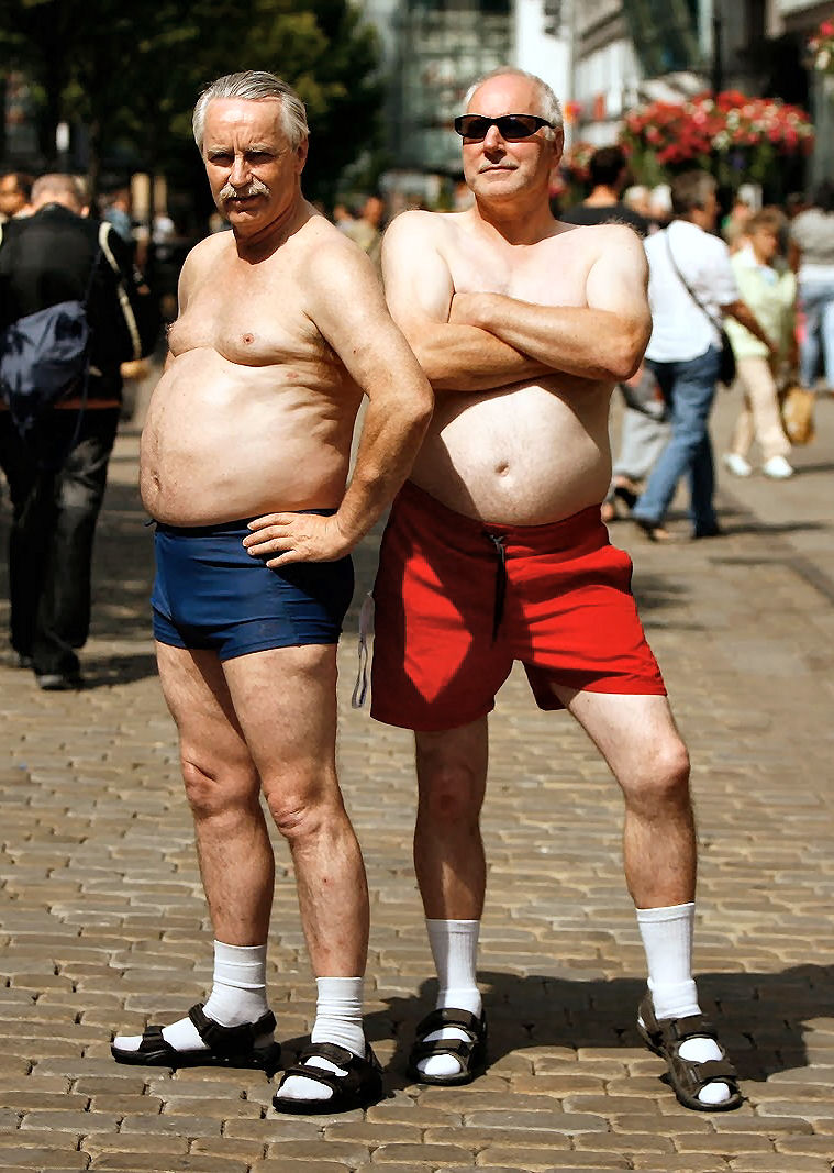 guys wearing socks with sandals