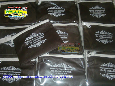 undangan pouch dompet furing resleting jual